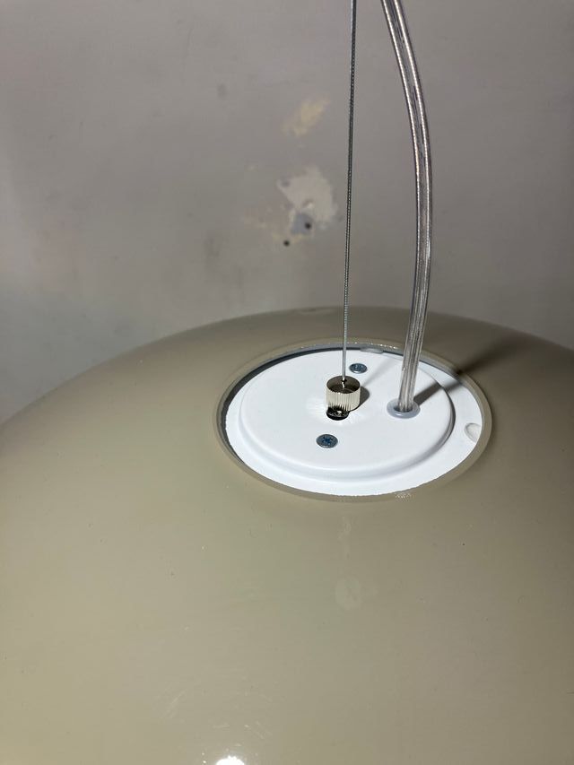 Lampadario vetro sfera tortora d.55