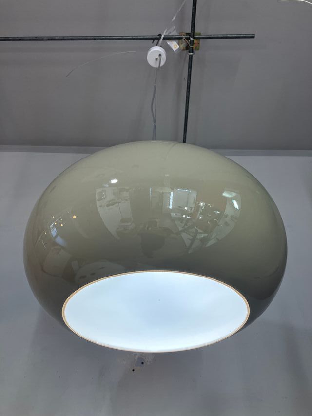 Lampadario vetro sfera tortora d.55