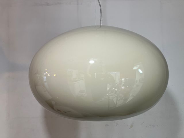 Lampadario vetro sfera tortora d.55
