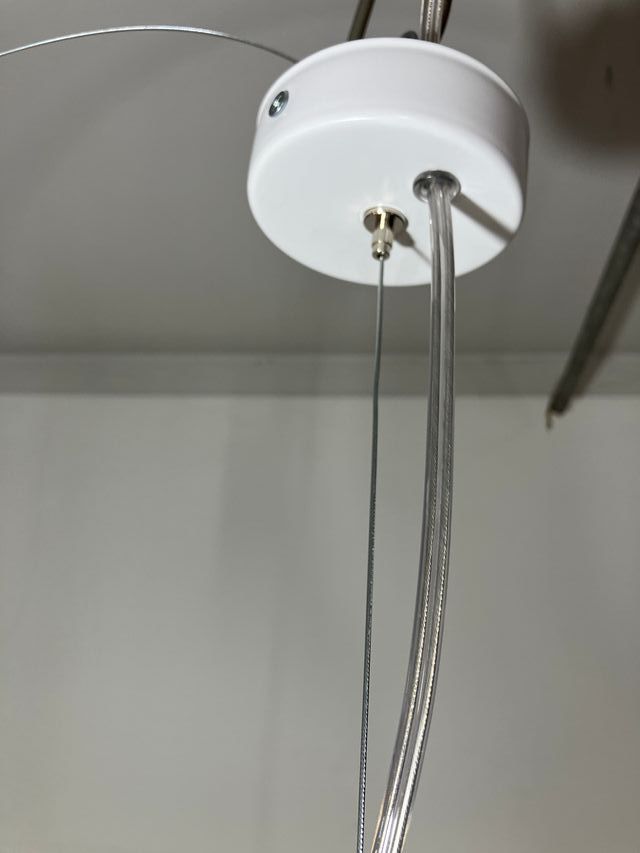 Lampadario vetro sfera tortora d.55