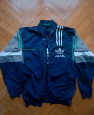 Adidas Vintage Sudadera Azul-Verde