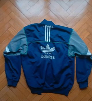 Adidas Vintage Sudadera Azul-Verde