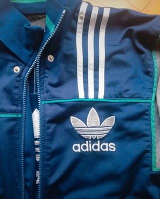 Adidas Vintage Sudadera Azul-Verde
