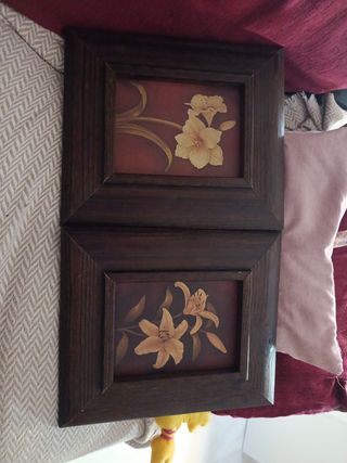 2 Cuadros Flores - Decoración