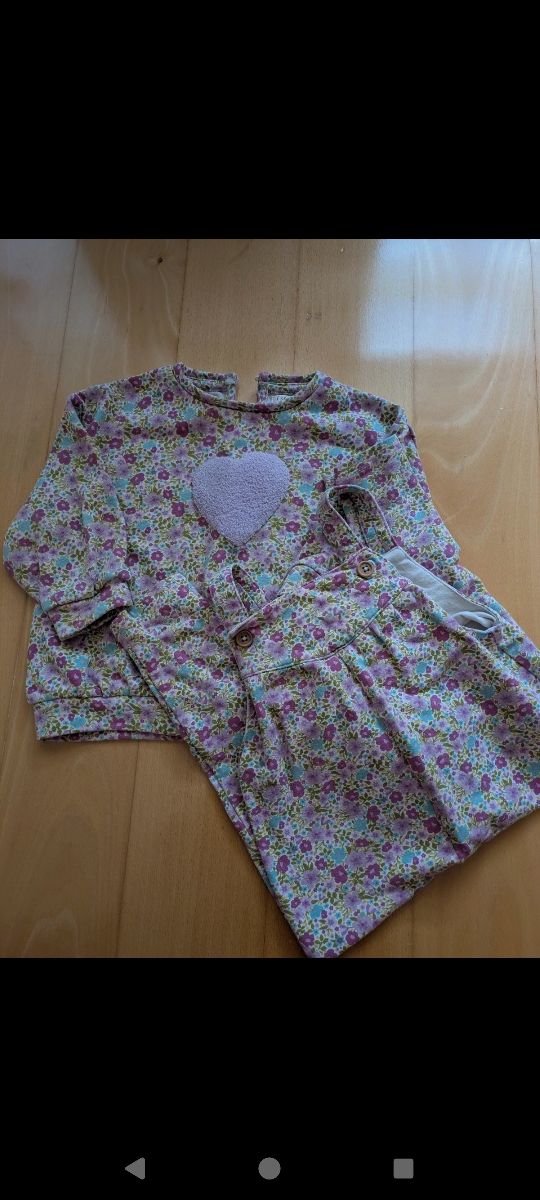 Conjunto niña flores - 2 piezas