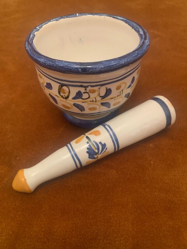 Mortero Cerámica pintado a mano