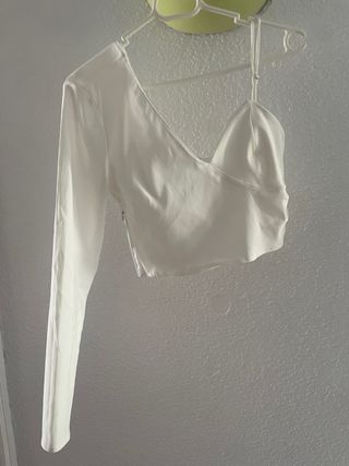Top Stradivarius blanco - Talla L