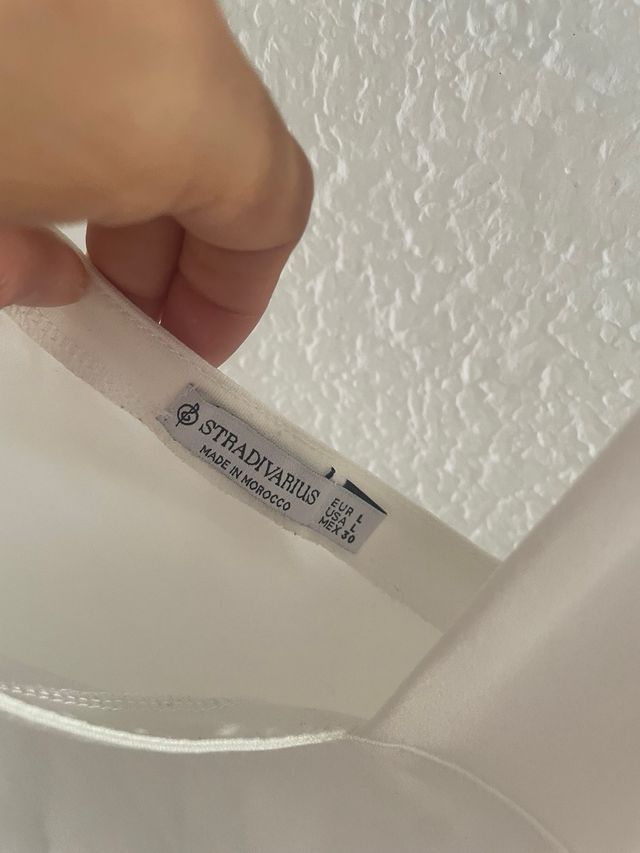 Top Stradivarius blanco - Talla L