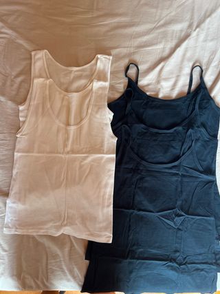 5 Camisetas tirantes - Blanco y Negro