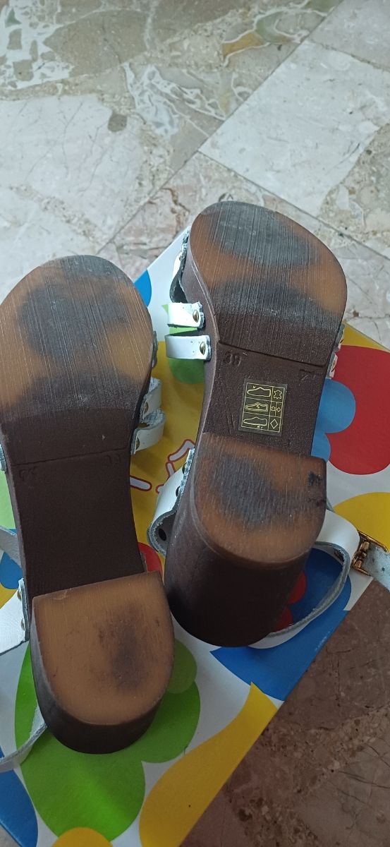 Sandali Mordi la vita bianchi n.39