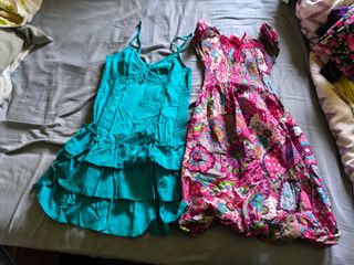 Vestidos niña multicolor y turquesa