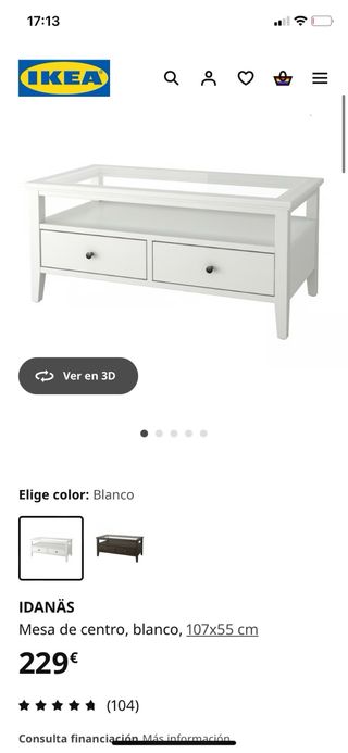 Mesa centro IDANÄS IKEA - Blanco