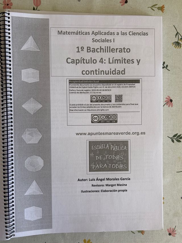 Cuaderno de matemáticas aplicadas a las CCS 1ºbach