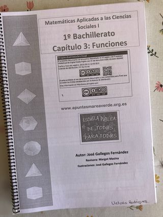 Cuaderno de matemáticas aplicadas a las CCS 1ºbach