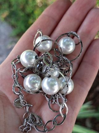 Collana perle argento 925