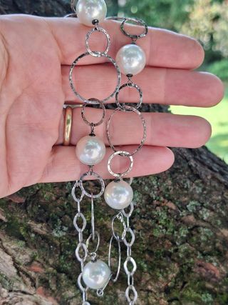 Collana perle argento 925