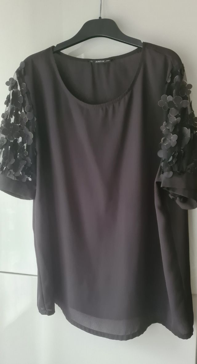 Blusa SHEIN nera a maniche corte