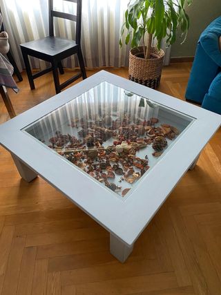 Mesa centro con cristal