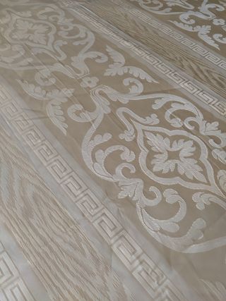 Funda nórdica raso beige/amarillo