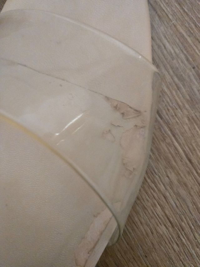 Sandalias tacón transparente blancas - 36