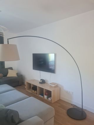 Lámpara arco pie - beige, negra