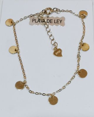 Pulsera Plata Dorada | Tachuelas