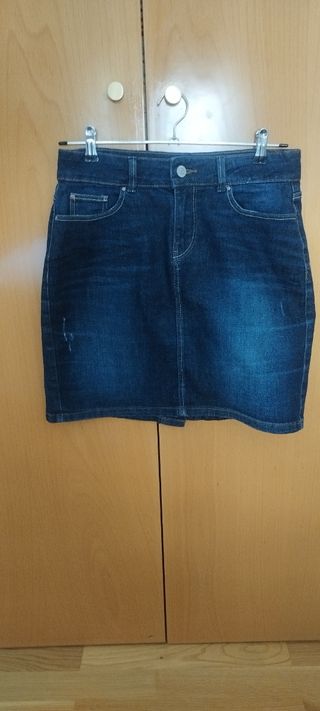 Falda vaquera Tex M (38) azul