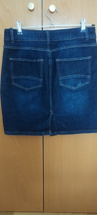Falda vaquera Tex M (38) azul