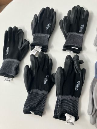 11 pares Guantes JUBA trabajo - varias tallas