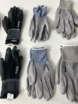 11 pares Guantes JUBA trabajo - varias tallas