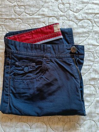 Pantaloni estivi blu Cotton&Silk