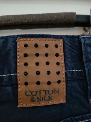 Pantaloni estivi blu Cotton&Silk