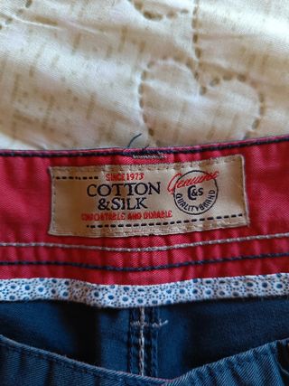 Pantaloni estivi blu Cotton&Silk