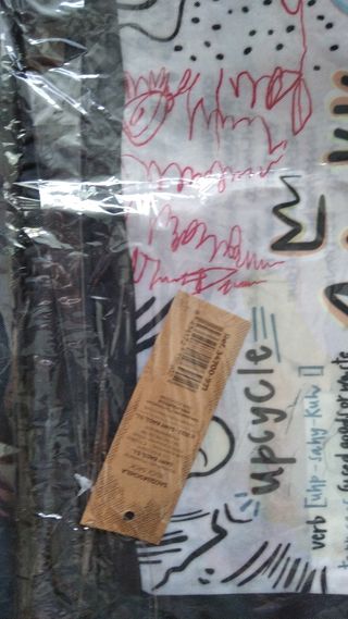 Mochila Anekke negra estampada nueva con etiqueta.