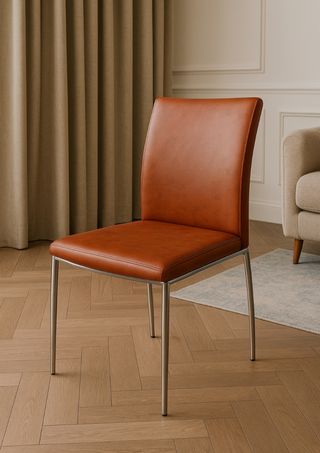Silla moderna marrón - Piel sintética