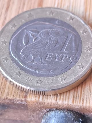 Moneda 1 euro Grecia de la diosa athenea del 2002