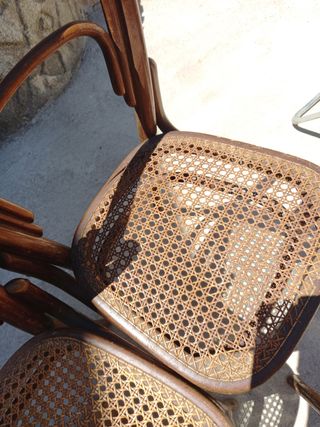 3 Sillas vintage de mimbre