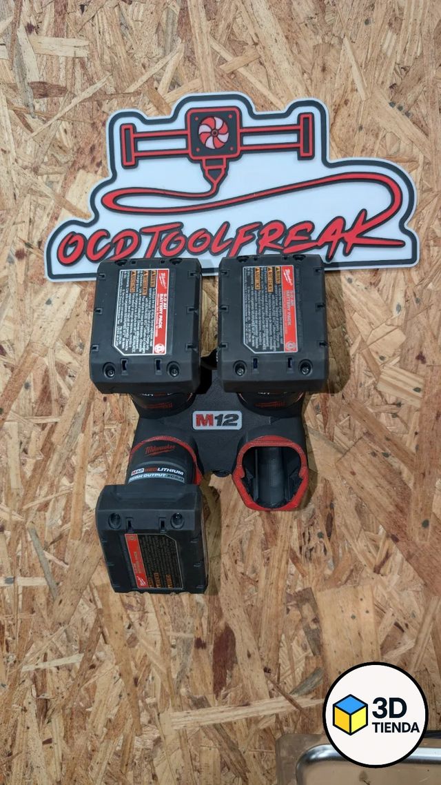 Supporto da parete per batterie Milwaukee M12