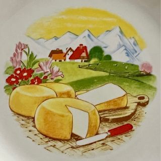 SET PIATTINI DA FORMAGGIO DECORO CACIOTTA 5 PZ.