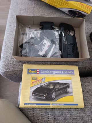 3 Maquetas Coches: Ferrari, Mustang, Lamborghini(
