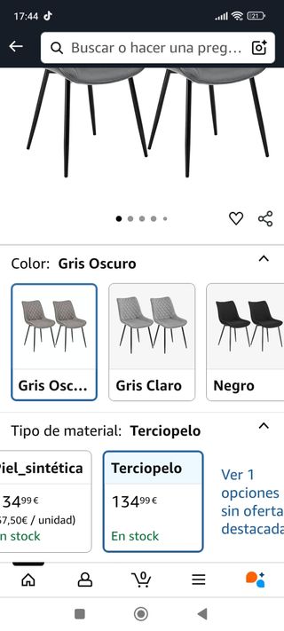 2 NUOVE sedie da pranzo - Cucina grigia