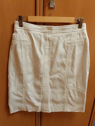 Falda Carolina Herrera blanca, talla L
