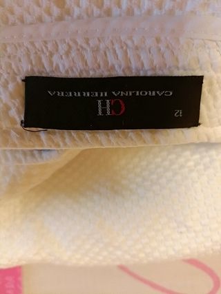 Falda Carolina Herrera blanca, talla L