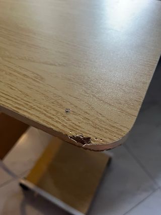 Mesa auxiliar móvil - Madera y metal