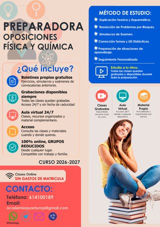 Preparadora Oposiciones Física y Química