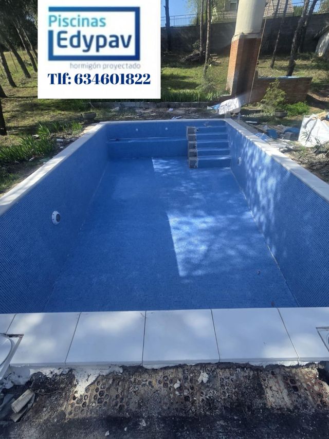Piscinas proyectadas: Construcción y gunitado