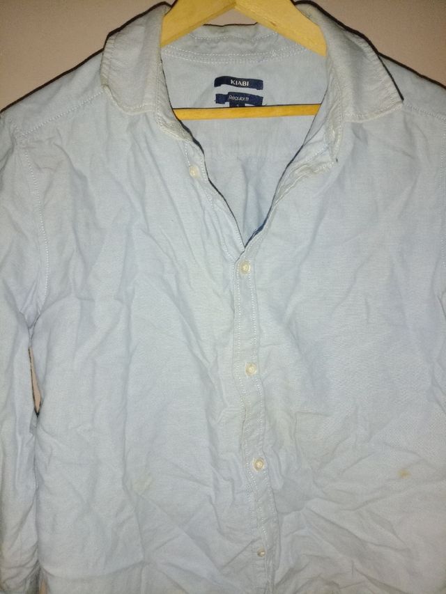 Camisa KIABI niño, manga larga, azul, talla S