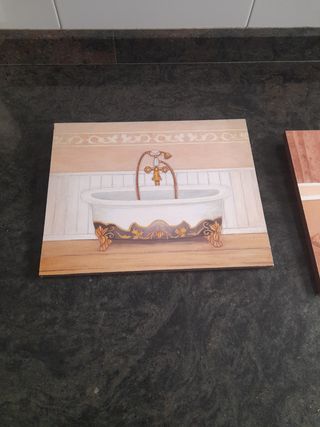 2 Cuadros baño - Decoración vintage