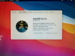 MacBook Air 11" (2013) - Big Sur