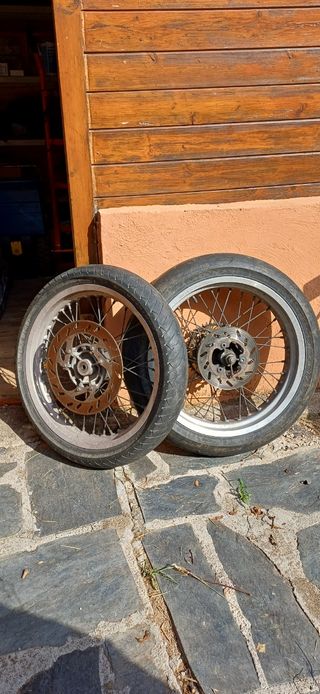 Ruedas Derbi Senda completas,  kit supermotard